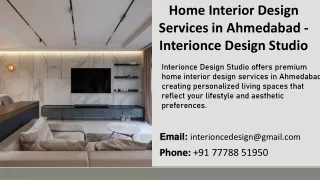 Home Interior Design Services in Ahmedabad - Interionce Design Studio