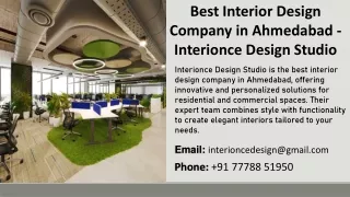 Best Interior Design Company in Ahmedabad - Interionce Design Studio