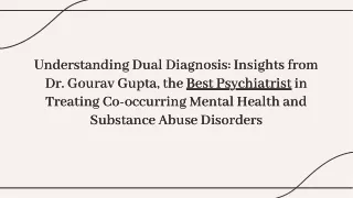 Understanding Dual Diagnosis