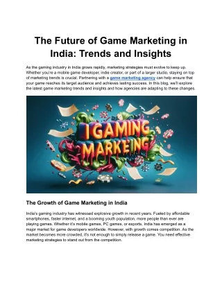 The Future of Game Marketing in India_ Trends and Insights