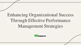 What is Performance Management in HRM