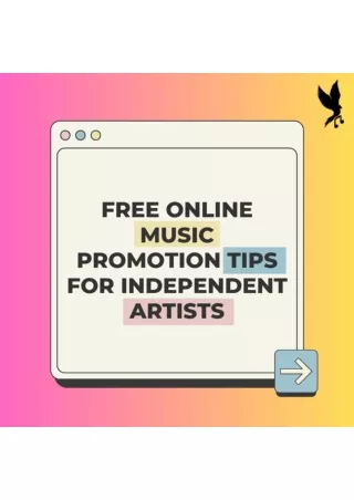 Free Online Music Promotion Tips