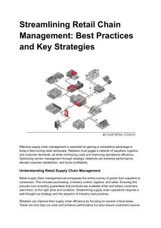 Streamlining Retail Chain Management: Best Practices and Key Strategies