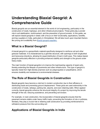 Understanding Biaxial Geogrid_ A Comprehensive Guide