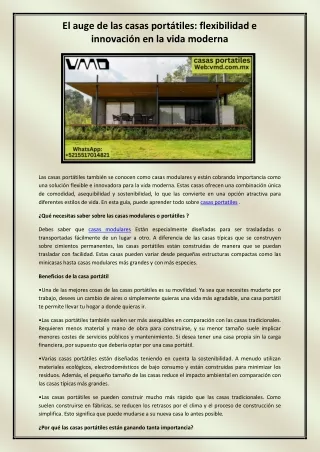 casas portatiles