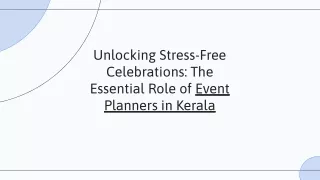The Rising Trend of Destination Weddings with Event Planners in Kerala