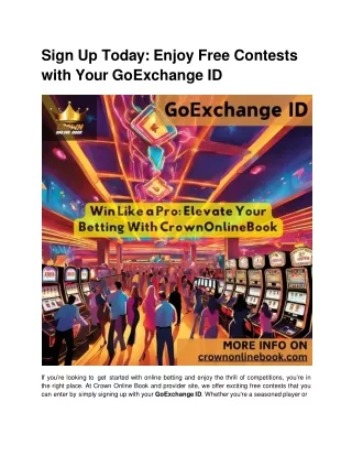 Sign Up Today_ Enjoy Free Contests with Your GoExchange ID