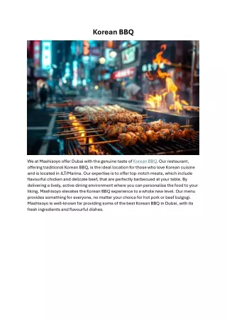 Korean BBQ