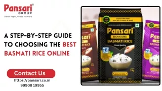 A Step-by-Step Guide to Choosing the Best Basmati Rice Online