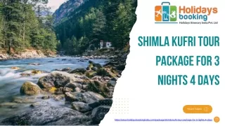 Shimla Kufri Tour Package For 3 Nights 4 Days