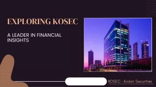 KOSEC: Crafting Financial Clarity in Complexity