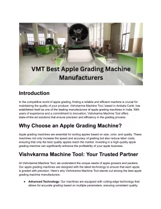 Best Apple Grading Machine Manufacturers: Quality and Precision Guaranteed