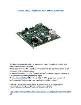 Antunes 7001957 Main Board Kit _ CateringSparesOnline