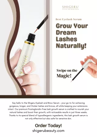 Grow your dream lashes naturally | Shigeru Beauty