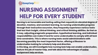 nursing assignment help