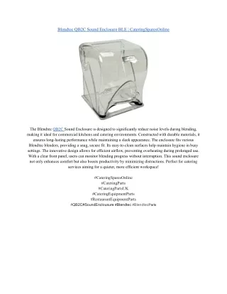 Blendtec QB2C Sound Enclosure BLE _ CateringSparesOnline