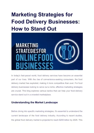 Marketing Strategies for Food Delivery Businesses_ How to Stand Out