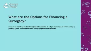 What are the Options for Financing a Surrogacy