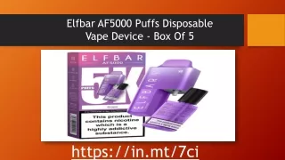 Elfbar AF5000 Puffs Disposable Vape Device - Box Of 5