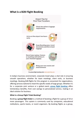 What is a B2B Flight Booking