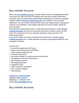 Buy LinkedIn Accounts