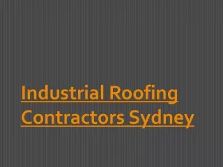 Industrial Roofing Contractors Sydney