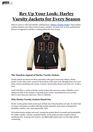 Rev Up Your Look_ Harley Varsity Jackets for Every Season