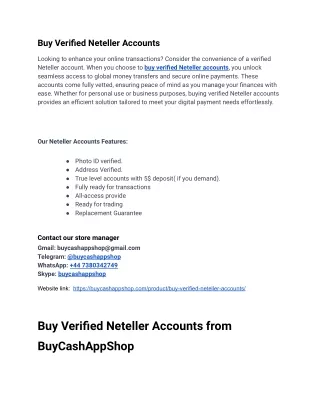 The Secret Of Buy Verified Neteller Accounts in 2024