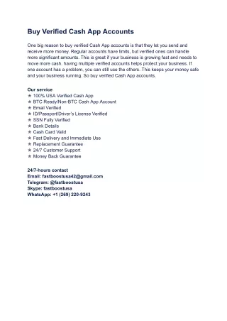 Buy Verified Cash App Accounts