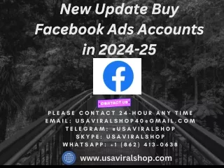 New Update Buy Facebook Ads Accounts  in 2024-25