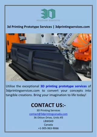 3d Printing Prototype Services  3dprintingservices.com
