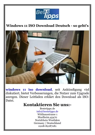 Windows 11 ISO Download Deutsch - so geht's