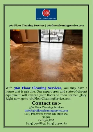 360 Floor Cleaning Services  360floorcleaningservice.com