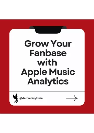 Grow your Fanbase with Apple Music Analytics