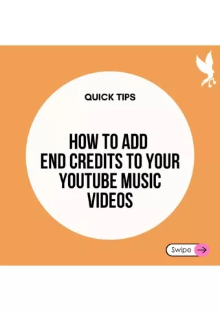 How to Add End Credits to your Youtube Music Video