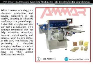 Why Invest in a Chocolate Wrapping Machine for Sale Top Benefits for Your Busins