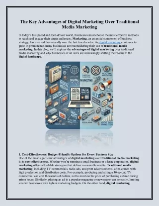 The Power of Digital Marketing: Unlocking Advantages Over Traditional Media