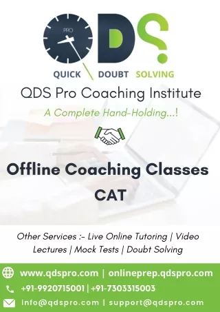 QDS Pro CAT Offline Coaching Classes Prospectus