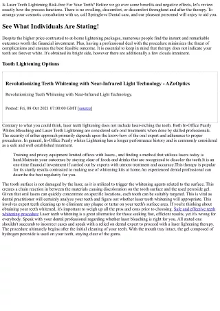 Does Laser Teeth Lightening Hurt?