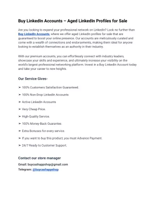 How to Buy LinkedIn Accountss Fast in Years