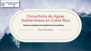 Consultoría de aguas subterráneas Costa Rica