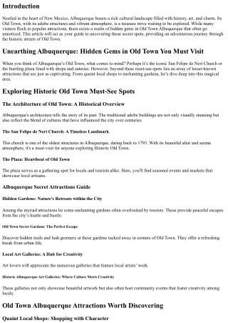 Uncovering Albuquerque - Hidden Gems You Must Visit