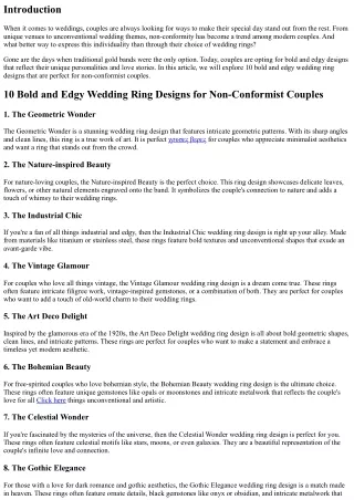 10 Bold and Edgy Wedding Ring Designs for Non-Conformist Couples