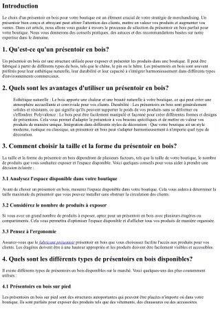 Comment choisir le présentoir en bois parfait pour votre boutique