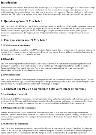 Comment une PLV en bois peut renforcer votre image de marque