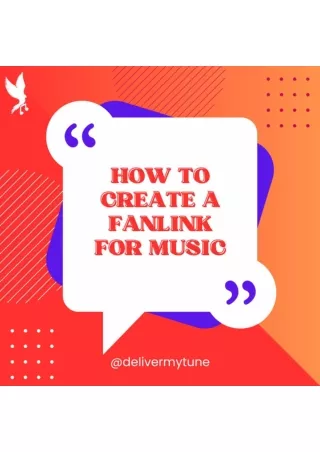 How to Create a fanlink for Music