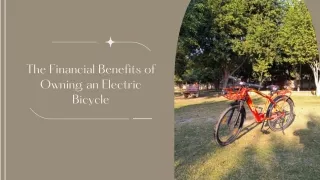 The Financial Benefits of Owning an Electric Bicycle