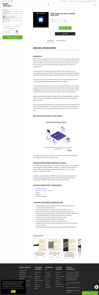 Global Industrial Sensors Market Trend