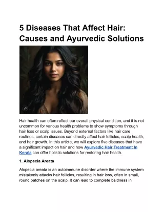 5 Diseases That Affect Hair: Causes and Ayurvedic Solutions