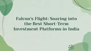 Best Short-Term Investment Platform in India: Falcon’s Smart Investment Solution